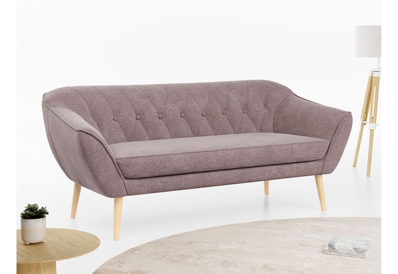 Sofa PIRS 3 - różowy, struktura