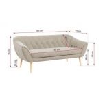 Sofa PIRS 3 - beżowy, struktura