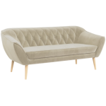 Sofa PIRS 3 - kremowy, welwet