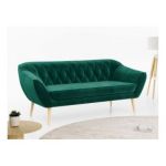Sofa PIRS 3 - ciemnozielony, welwet