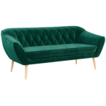 Sofa PIRS 3 - ciemnozielony, welwet