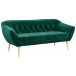 Sofa PIRS 3 - ciemnozielony, welwet