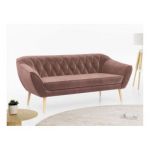 Sofa PIRS 3 - różowy, welwet