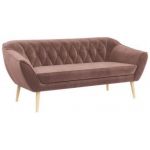 Sofa PIRS 3 - różowy, welwet