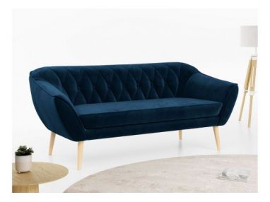 Sofa PIRS 3 - ciemnoniebieski, welwet