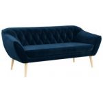 Sofa PIRS 3 - ciemnoniebieski, welwet