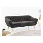 Sofa PIRS 3 - ciemnoszary, welwet