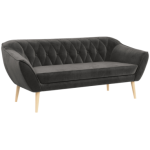 Sofa PIRS 3 - ciemnoszary, welwet
