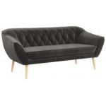 Sofa PIRS 3 - ciemnoszary, welwet