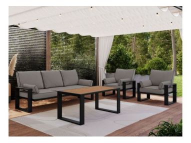 Zestaw metalowych mebli ogrodowych ELBA Z1 - szary