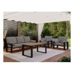 Zestaw metalowych mebli ogrodowych ELBA Z1 - szary