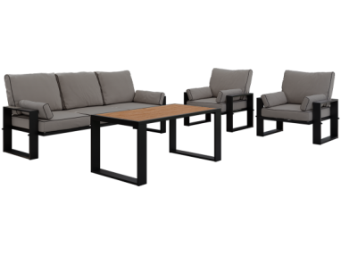 Zestaw metalowych mebli ogrodowych ELBA Z1 - szary