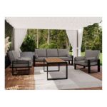 Zestaw metalowych mebli ogrodowych ELBA Z1 - szary