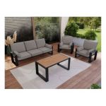 Zestaw metalowych mebli ogrodowych ELBA Z1 - szary