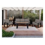 Zestaw metalowych mebli ogrodowych ELBA Z1 - szary