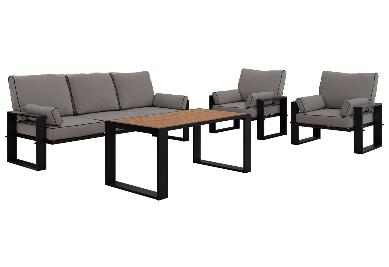 Zestaw metalowych mebli ogrodowych ELBA Z1 - szary