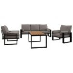 Zestaw metalowych mebli ogrodowych ELBA Z1 - szary