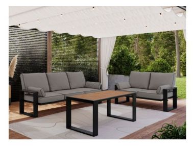 Zestaw metalowych mebli ogrodowych ELBA Z2 - szary