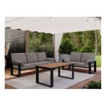 Zestaw metalowych mebli ogrodowych ELBA Z2 - szary
