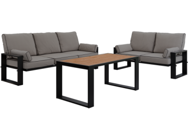 Zestaw metalowych mebli ogrodowych ELBA Z2 - szary