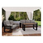 Zestaw metalowych mebli ogrodowych ELBA Z2 - szary