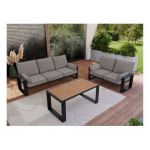 Zestaw metalowych mebli ogrodowych ELBA Z2 - szary