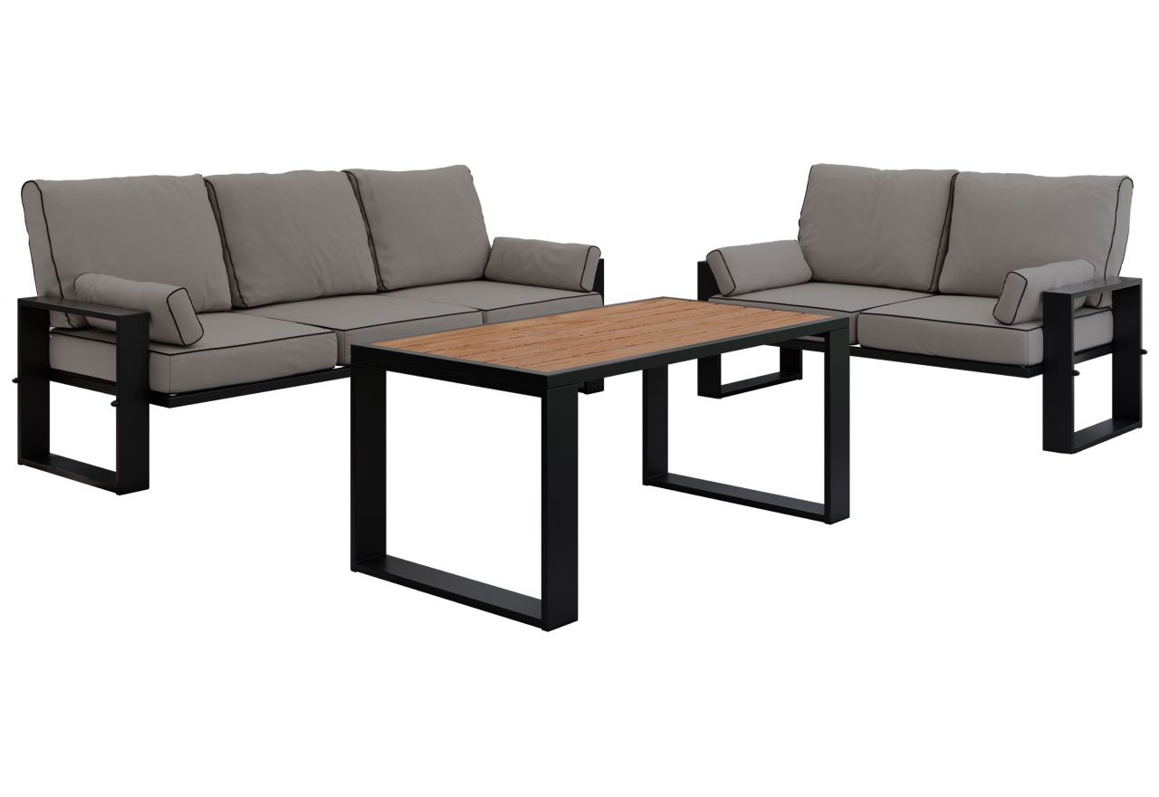 Zestaw metalowych mebli ogrodowych ELBA Z2 - szary