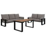 Zestaw metalowych mebli ogrodowych ELBA Z2 - szary