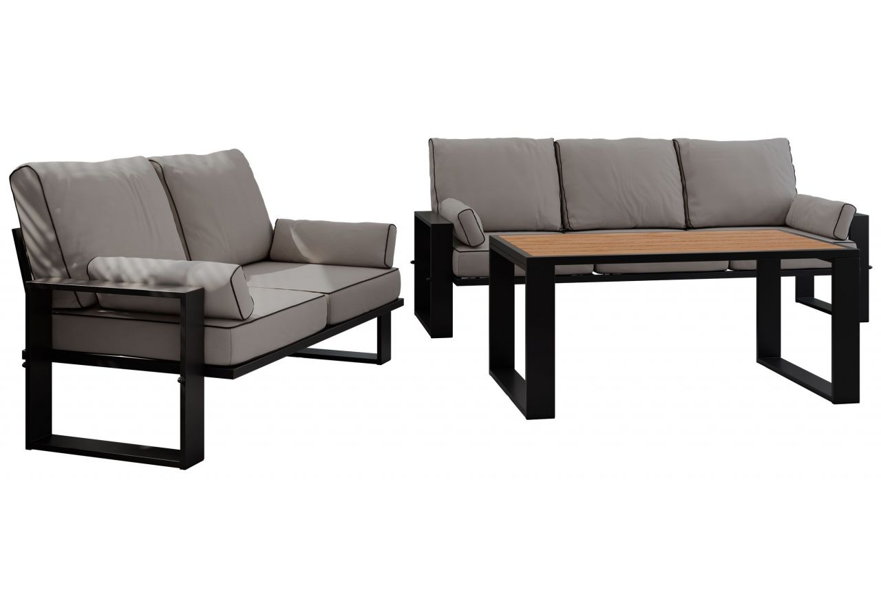 Zestaw metalowych mebli ogrodowych ELBA Z2 - szary