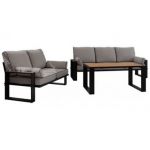Zestaw metalowych mebli ogrodowych ELBA Z2 - szary