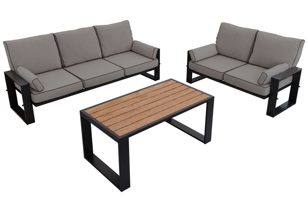 Zestaw metalowych mebli ogrodowych ELBA Z2 - szary