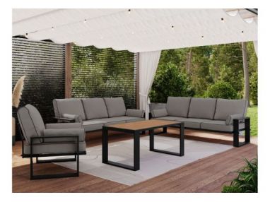 Zestaw metalowych mebli ogrodowych ELBA Z3 - szary