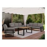 Zestaw metalowych mebli ogrodowych ELBA Z3 - szary