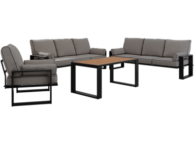 Zestaw metalowych mebli ogrodowych ELBA Z3 - szary