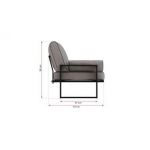 Zestaw metalowych mebli ogrodowych ELBA Z3 - szary