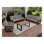 Zestaw metalowych mebli ogrodowych ELBA Z3 - szary