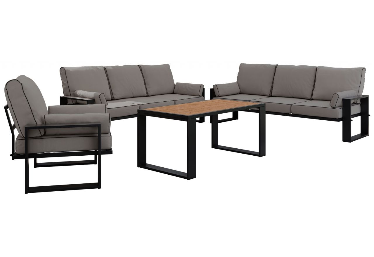 Zestaw metalowych mebli ogrodowych ELBA Z3 - szary