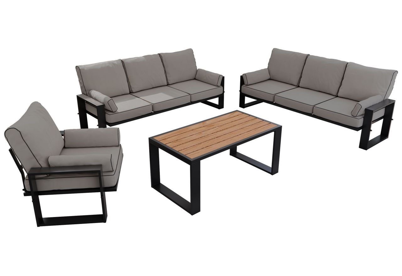 Zestaw metalowych mebli ogrodowych ELBA Z3 - szary