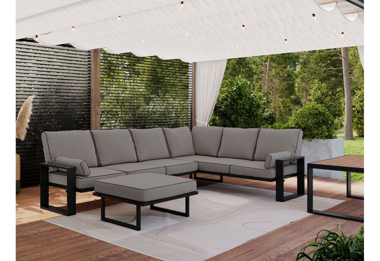 Zestaw metalowych mebli ogrodowych ELBA Z4 - szary