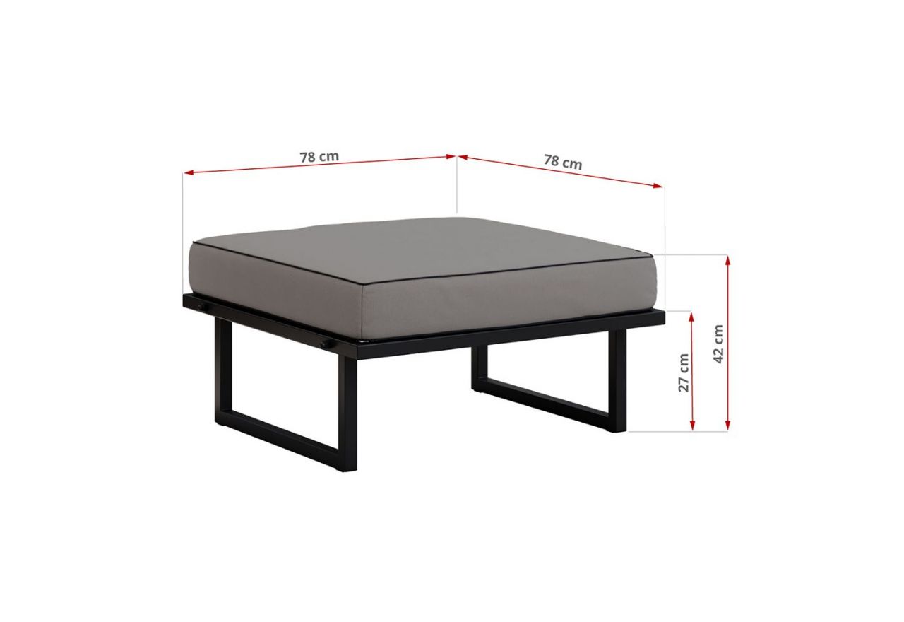 Zestaw metalowych mebli ogrodowych ELBA Z4 - szary