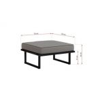 Zestaw metalowych mebli ogrodowych ELBA Z4 - szary