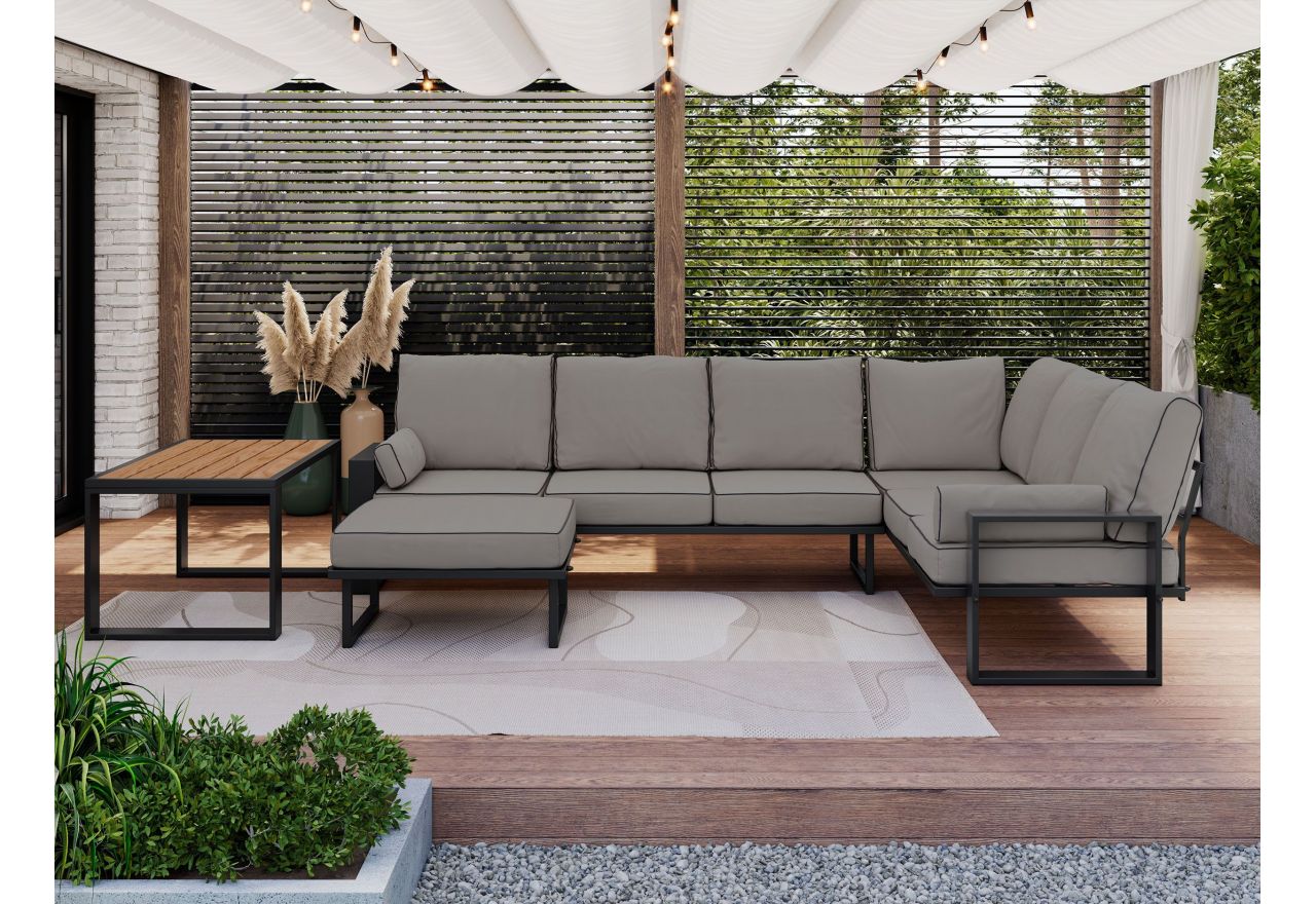 Zestaw metalowych mebli ogrodowych ELBA Z4 - szary