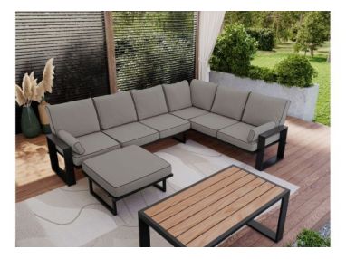 Zestaw metalowych mebli ogrodowych ELBA Z4 - szary