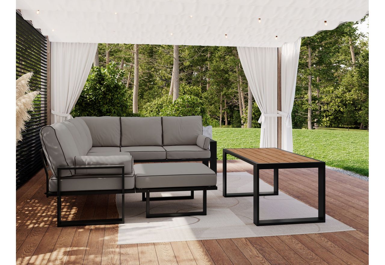 Zestaw metalowych mebli ogrodowych ELBA Z4 - szary