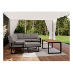 Zestaw metalowych mebli ogrodowych ELBA Z4 - szary