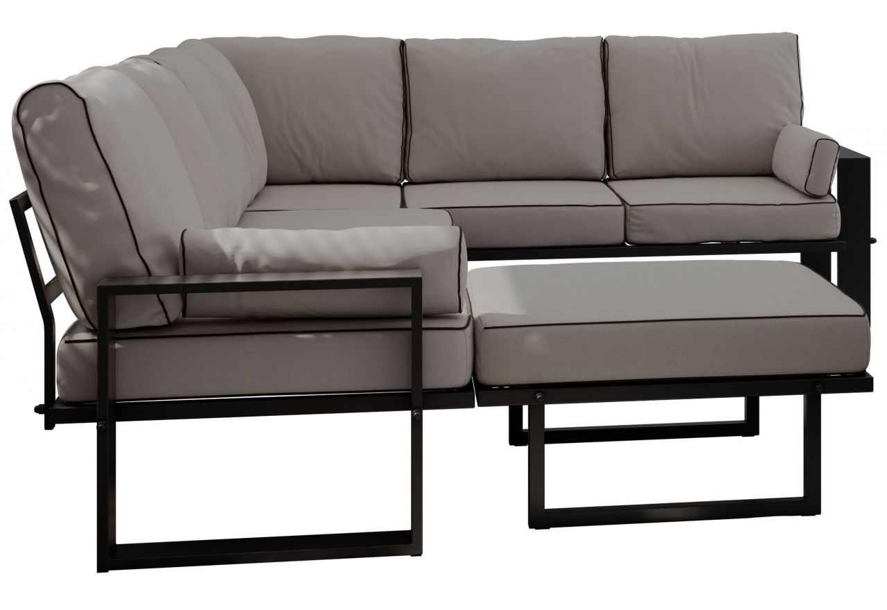 Zestaw metalowych mebli ogrodowych ELBA Z4 - szary