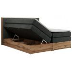 Łóżko kontynentalne ALBERO 1 KING 140x200 - H4 - ciemnoszary, struktura