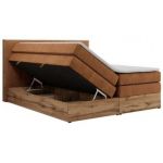 Łóżko kontynentalne ALBERO 1 KING 200x200 - H3 - pomarańczowy, struktura