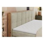 Łóżko kontynentalne ALBERO 1 KING 180x200 - H3 - beżowy, welwet