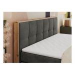 Łóżko kontynentalne ALBERO 1 KING 120x200 - H3 - ciemnoszary, welwet